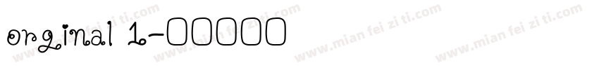 orginal 1字体转换